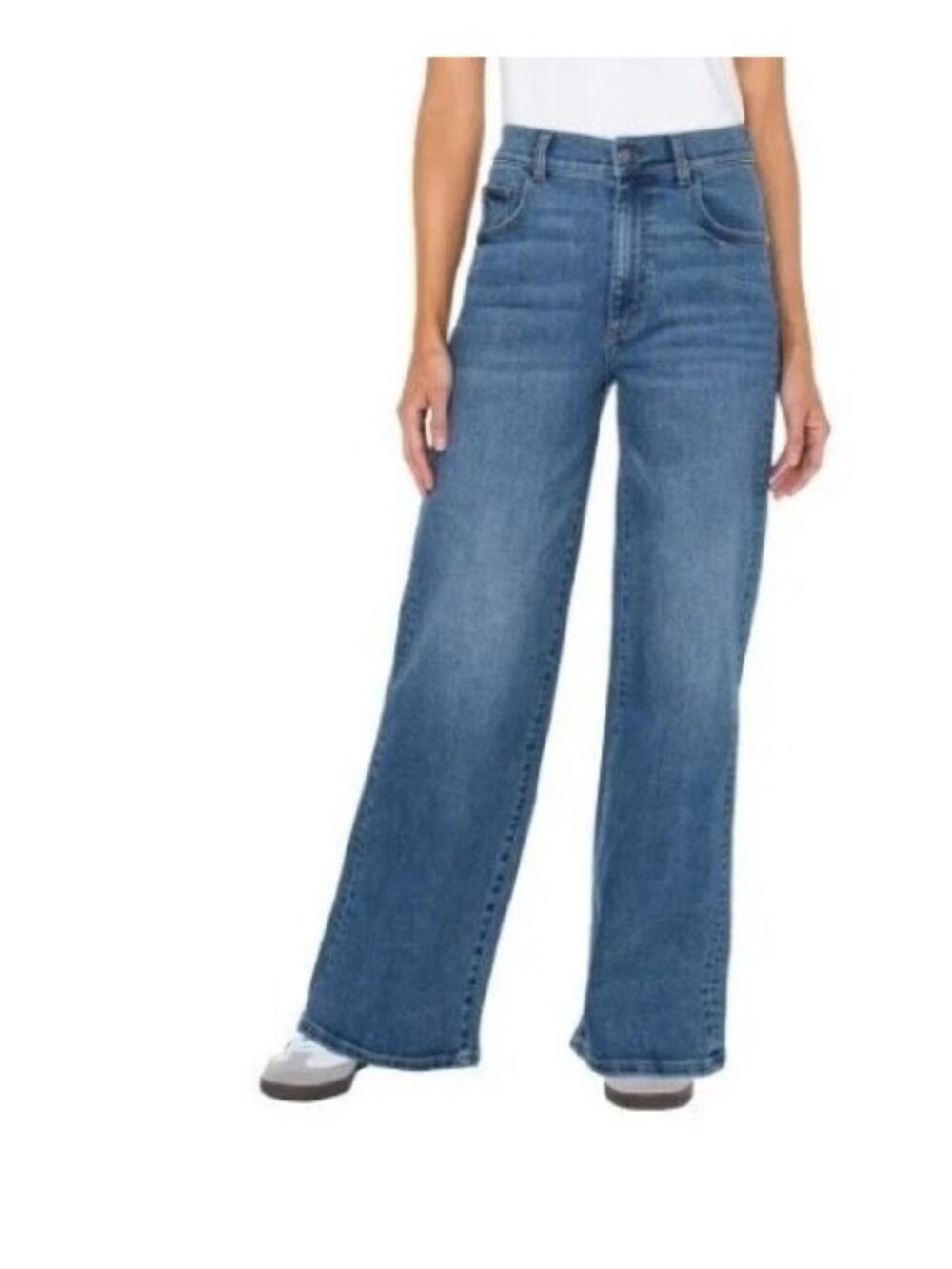 NWT Well Worn Size 12/32 Wide Leg High Rise Blue Denim Jeans G2132